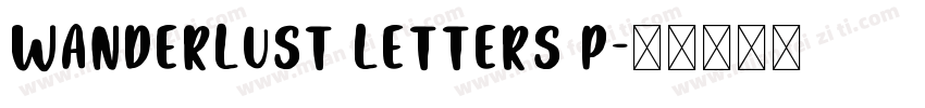 Wanderlust Letters P字体转换